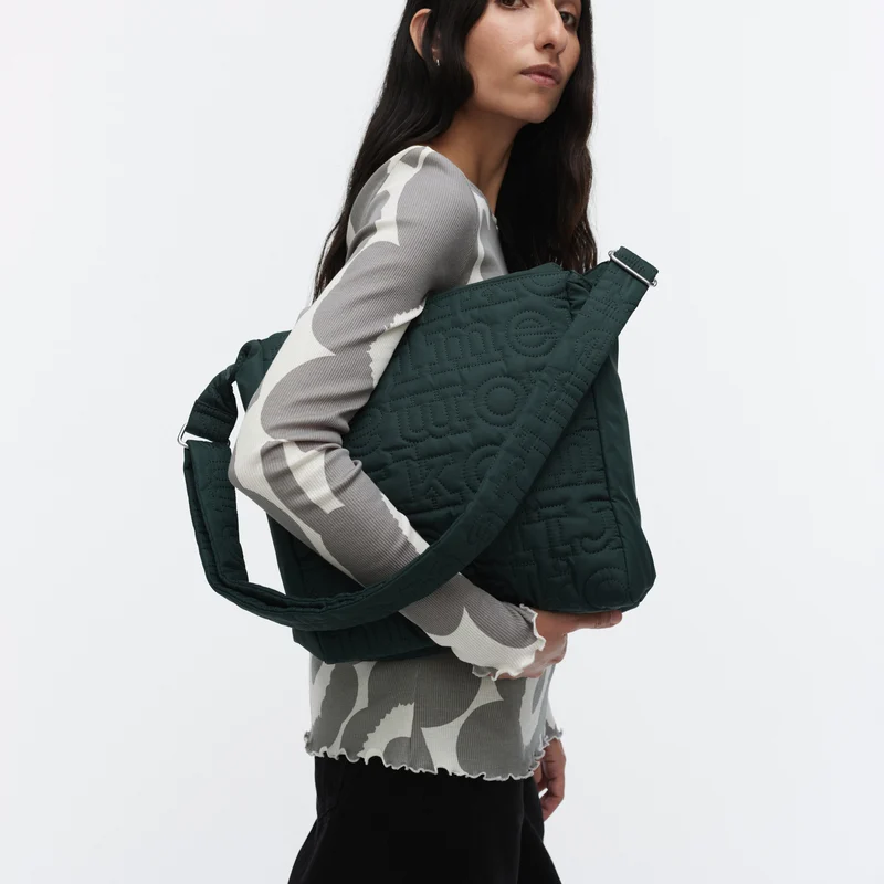 Marimekko Joy Crossbody M Logo olkalaukku Tummanvihreä