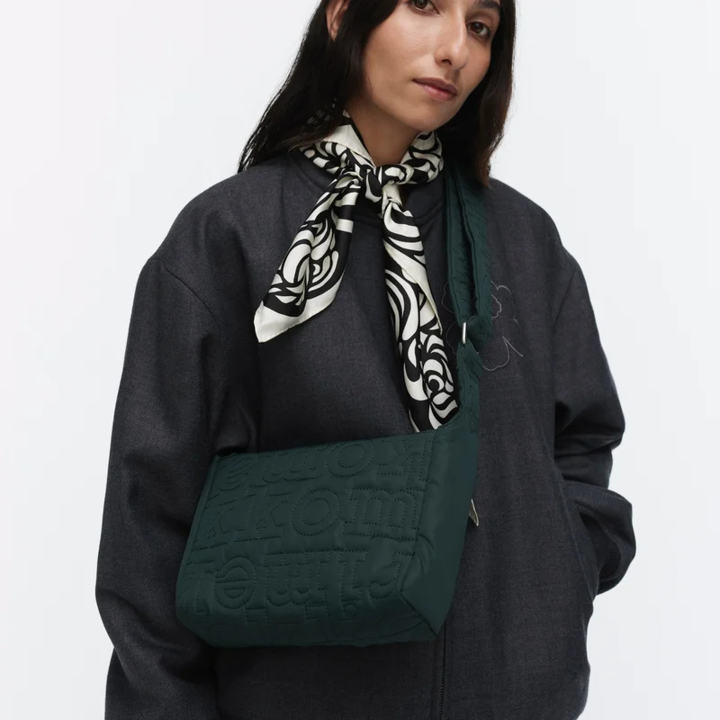 Marimekko Joy Crossbody S Logo Tummanvihreä