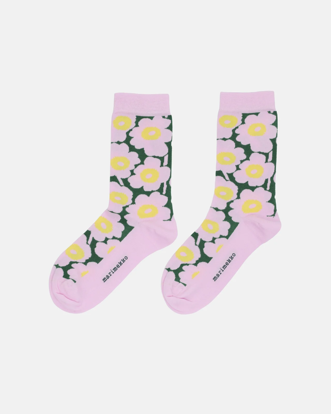 Marimekko Linjaus Unikko Sukat Vaaleanpunainen, kelt., t.vihreä
