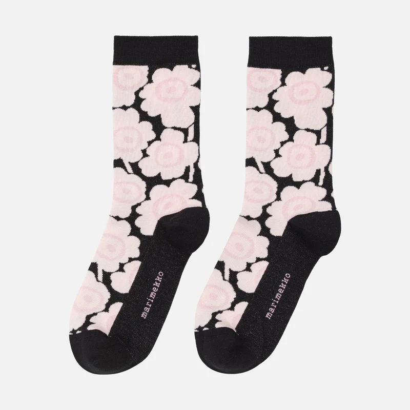 Marimekko Linjaus Unikko sukat Vaaleanpunainen, musta Koko 40-42