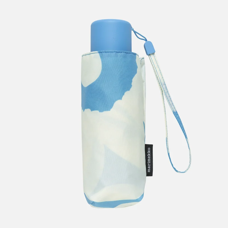 Marimekko Mini Manual Unikko Sateenvarjo Luonnonvalkoinen, sininen - Image 2