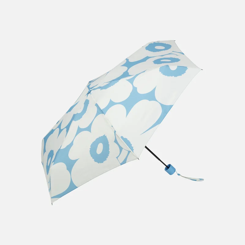 Marimekko Mini Manual Unikko Sateenvarjo Luonnonvalkoinen, sininen