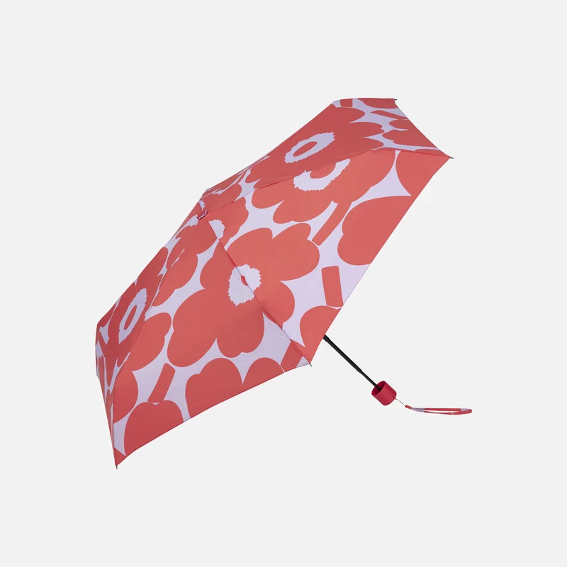 Marimekko Mini Manual Unikko Sateenvarjo Punainen, liila