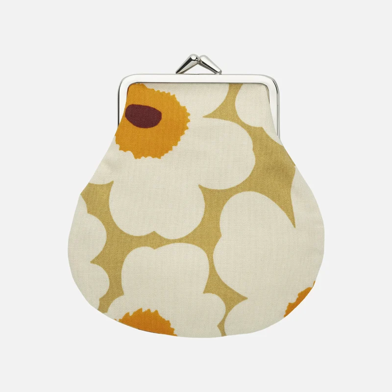 Marimekko Mini Unikko Pieni kukkaro Karamelli, lämmin oranssi