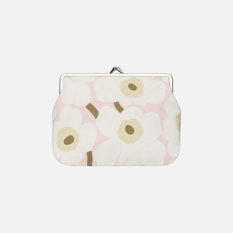 Marimekko Mini Unikko Puolikas kukkaro Vaaleanpunainen
