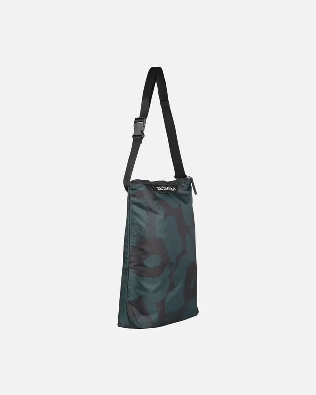Marimekko Neat Crossbody Unikko M Tummanvihreä, musta - Image 2