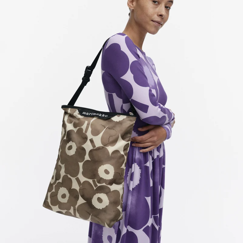 Marimekko Neat Crossbody Unikko M Vaaleankeltainen, beige