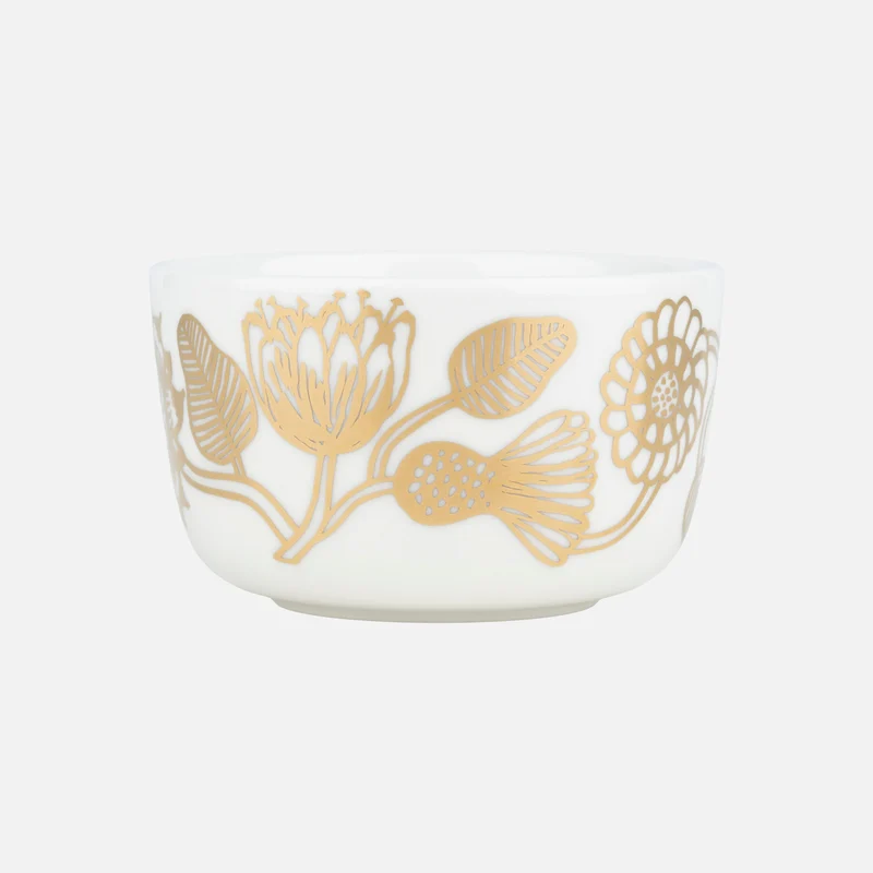 Marimekko Oiva Tiara kulho 2,5 dl Kulta, valkoinen