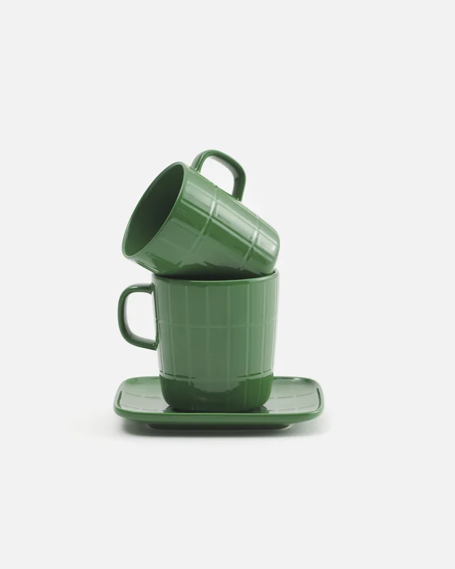 Marimekko Oiva Tiiliskivi lautanen 15*12 Tummanvihreä