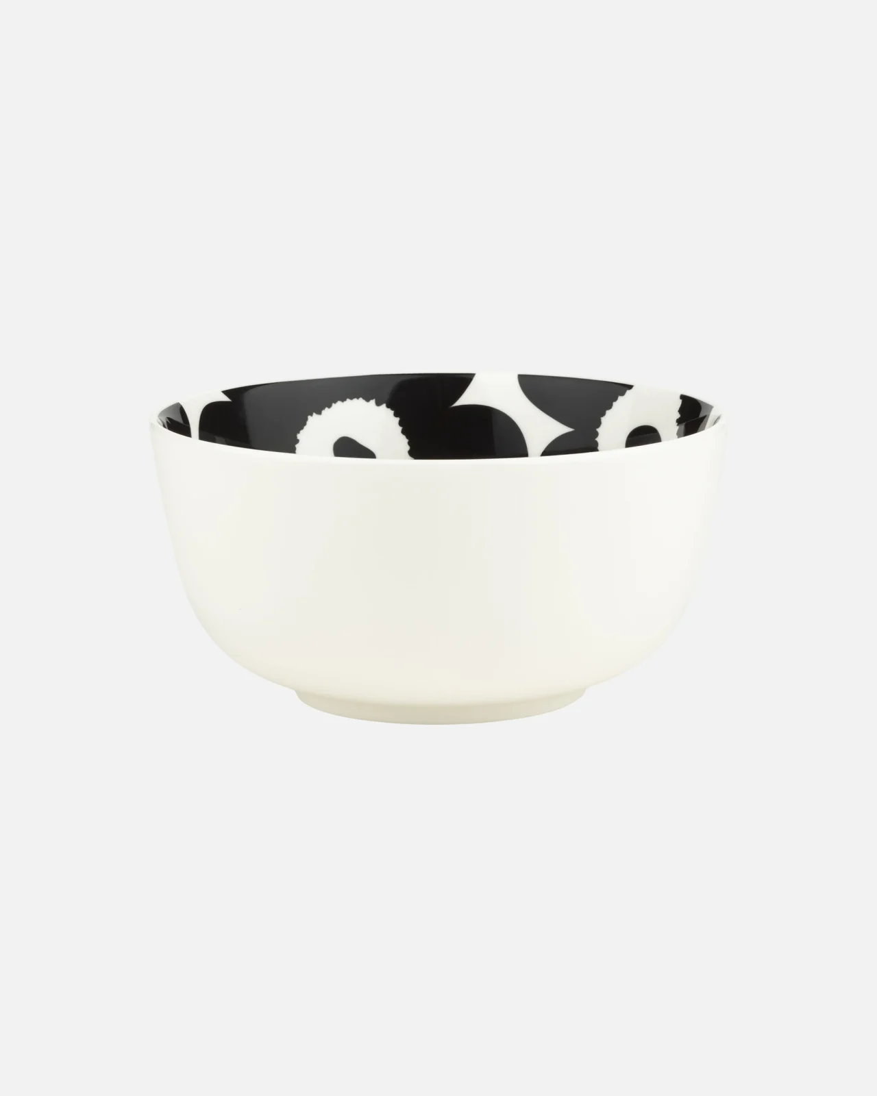 Marimekko Oiva Unikko kulho 9 dl Musta, valkoinen