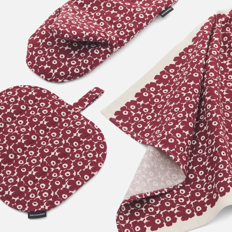 Marimekko Pikkuinen Unikko Pannulappu Viininpunainen - Image 2