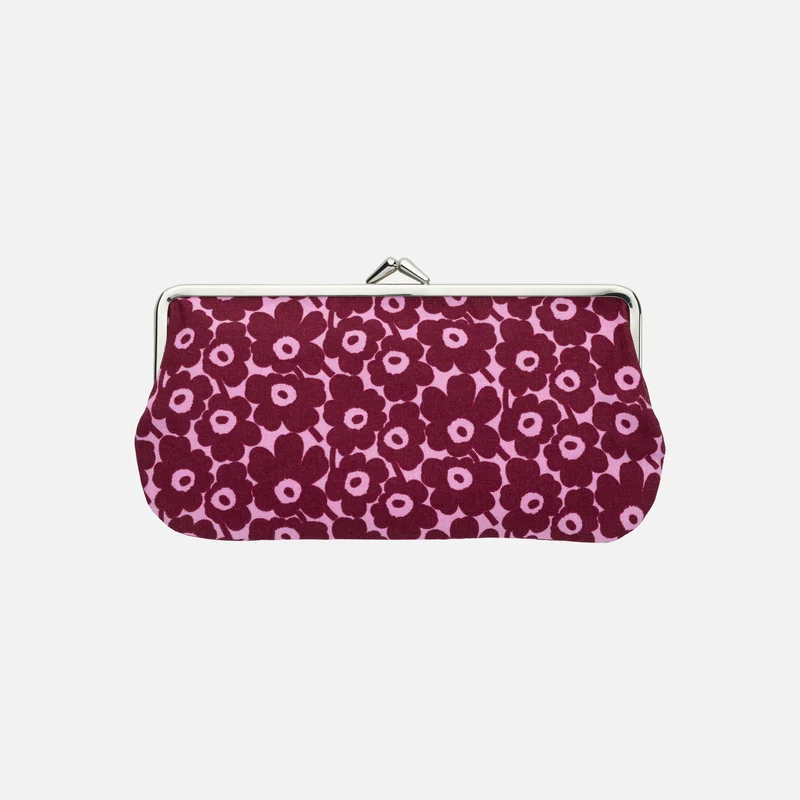 Marimekko Pikkuinen Unikko Silmälasikukkaro Pinkki, tummanpunainen