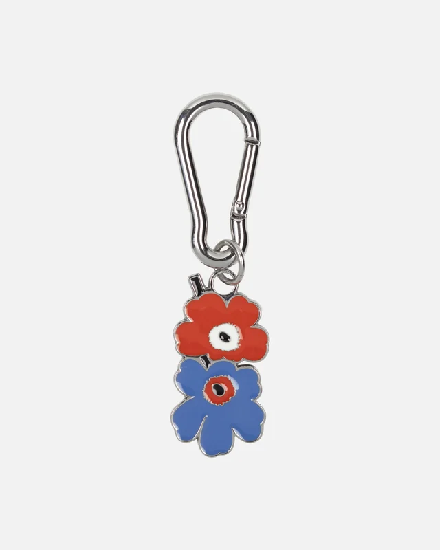 Marimekko Puhallus Unikko 1 Avaimenperä Punainen/sininen