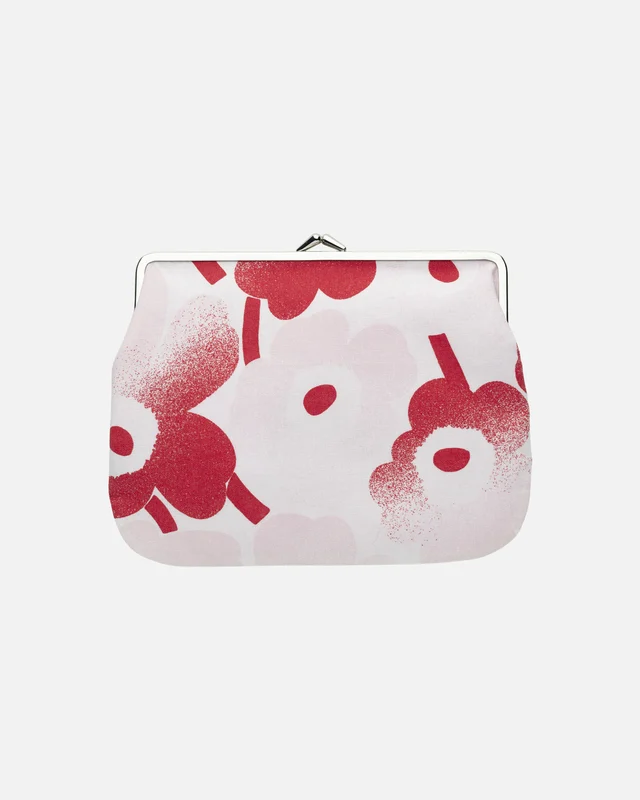 Marimekko Puolikas kukkaro Mini Unikko Häivähdys Vaaleanpunainen, punainen