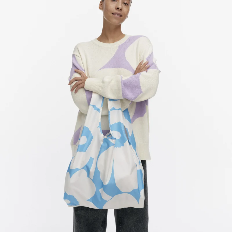 Marimekko Smartbag Unikko Sininen, luonnonvalkoinen