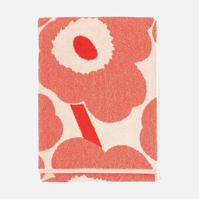 Marimekko Unikko Kylpypyyhe 70×150 cm Oranssinpunainen - Image 2