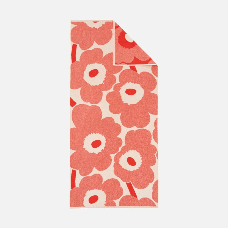 Marimekko Unikko Kylpypyyhe 70×150 cm Oranssinpunainen