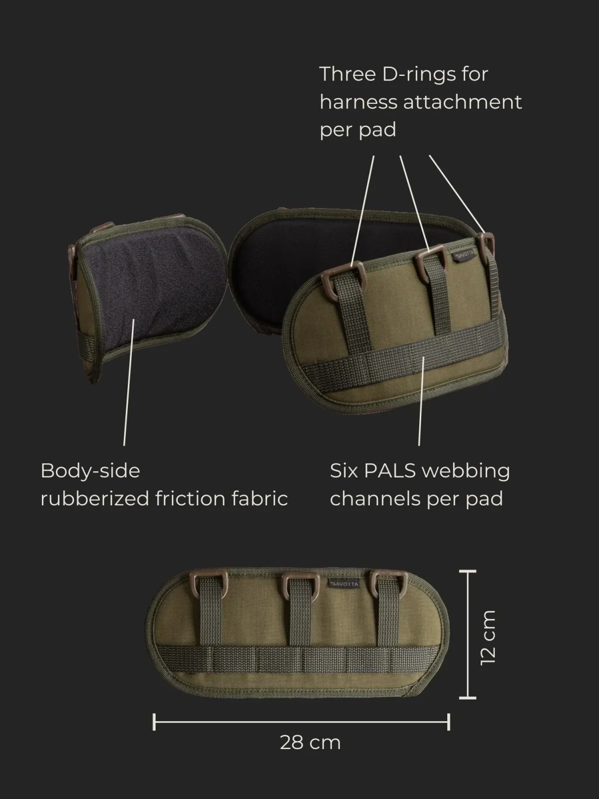 Savotta Valjas 3-Piece Belt Pad pehmuste - Image 2